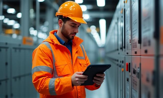 Industrial facility audit in progress